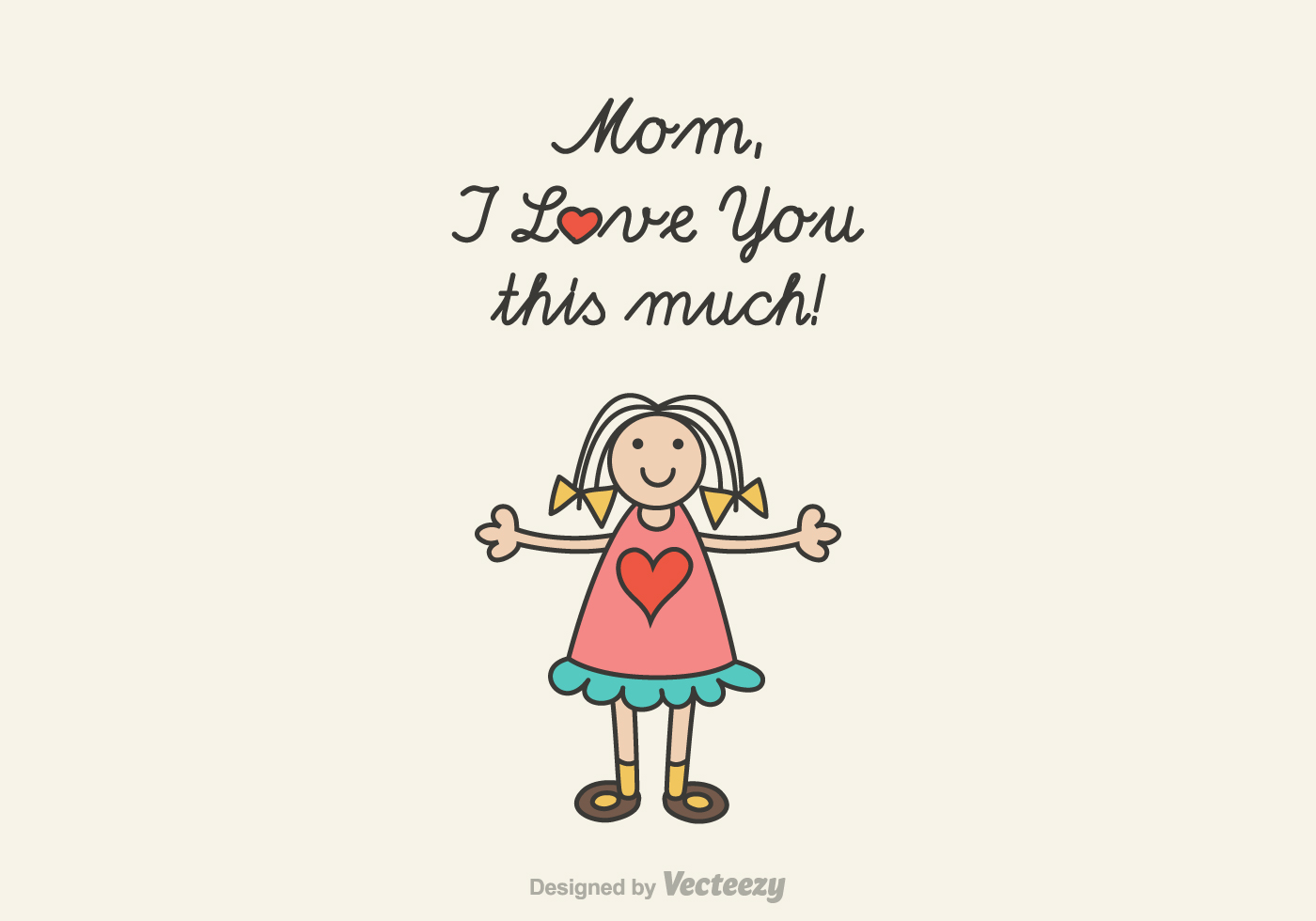 Download Free Mom I Love You Vector Illustration 129024 - Download ...