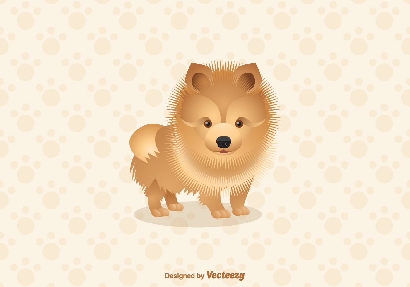 Pomeranian Dog Vector Illustration 129026 Vector Art at Vecteezy