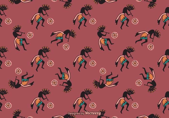 Free Kokopelli Trickster Vector Background