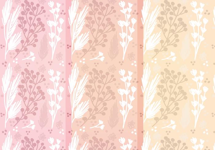 Vector Hand Drawn Floral Patterns