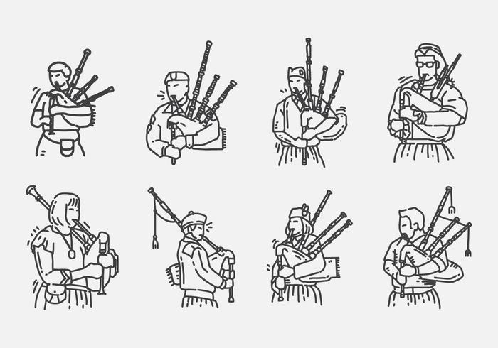 Bagpipes Icon vector