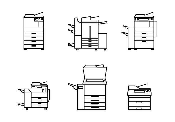 Vector Libre Fotocopiadora