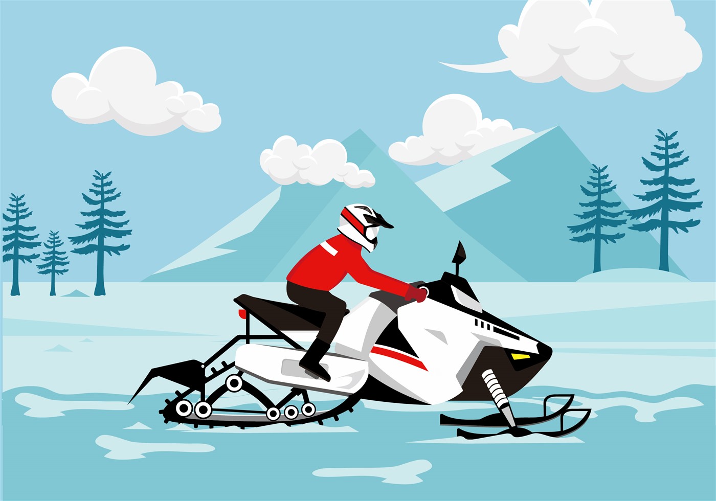 Download Snow Mobile Free Vector - Download Free Vectors, Clipart ...