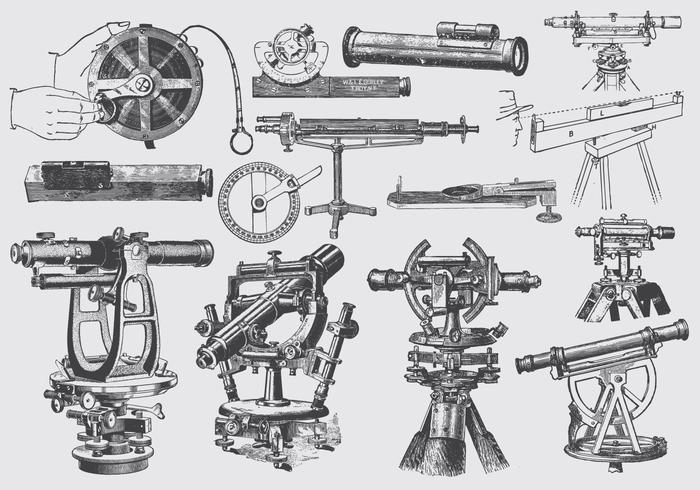 Gray Precision instruments vector