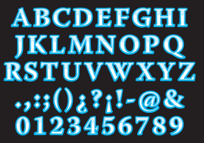 Roman Water Font vector