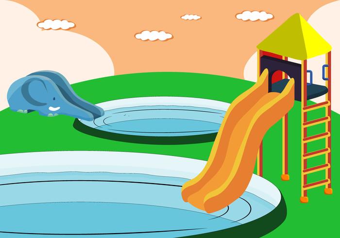 Vector Water Slide for Kids