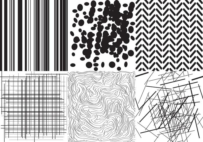 Texturas en blanco y negro vector