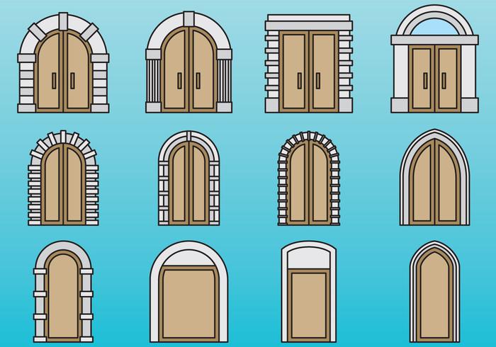 Cute Doors And Portals vector