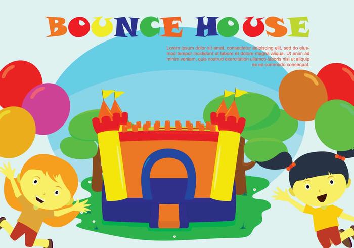 Free Bounce House Illustration vector