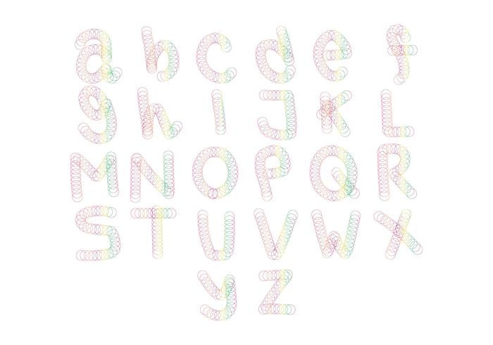 Free Slinky Alphabet Vector