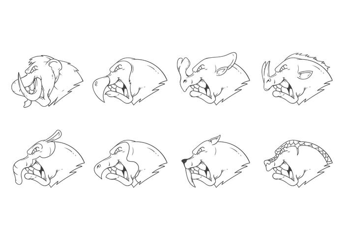 Free Ice Age Animal Head Mascot Vector Free Ice Age Animal Head Mascot Vector