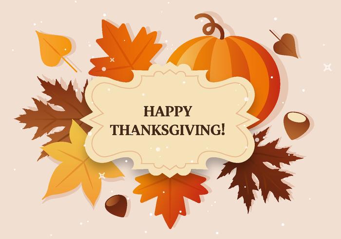 Vector Thanksgiving Label