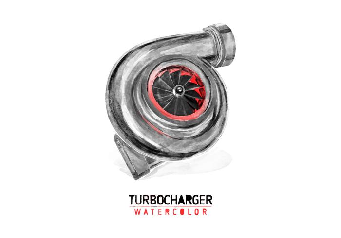 Free Turbocharger Watercolor Vector