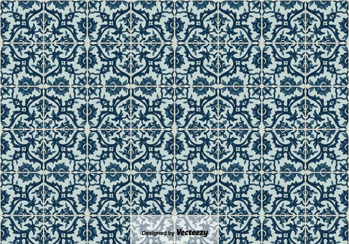 Vector Background of Portuguese Tiles Azulejos, 