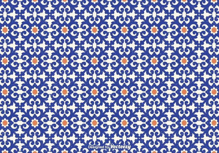 Free Azulejo Vector Seamless Pattern