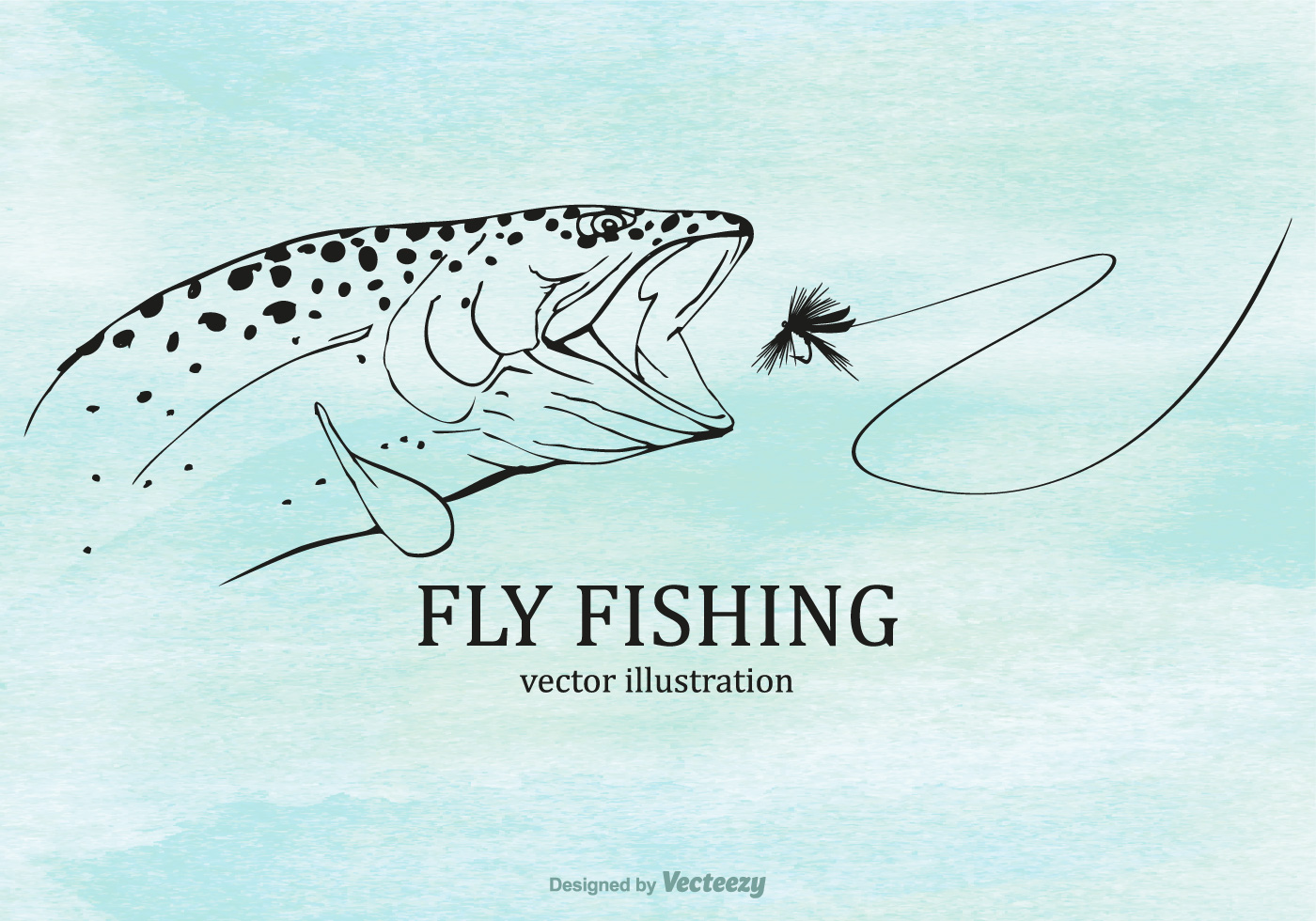 Fishing Line Drawings - Fishing Clipart Line Doodle Illustrations ...