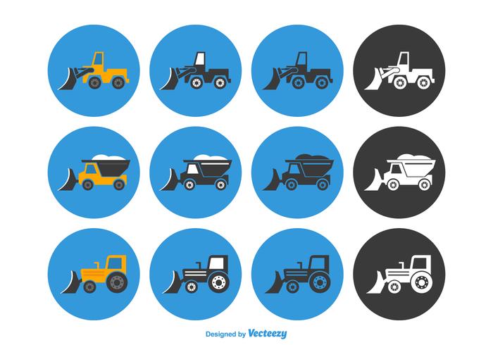 Libre Snow Plow Vector Icon Set