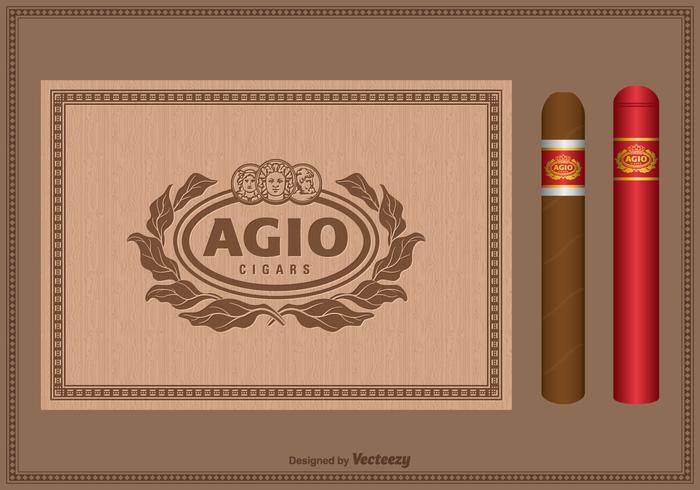 Conjunto de etiqueta libre de vinilo Vintage Cigar vector