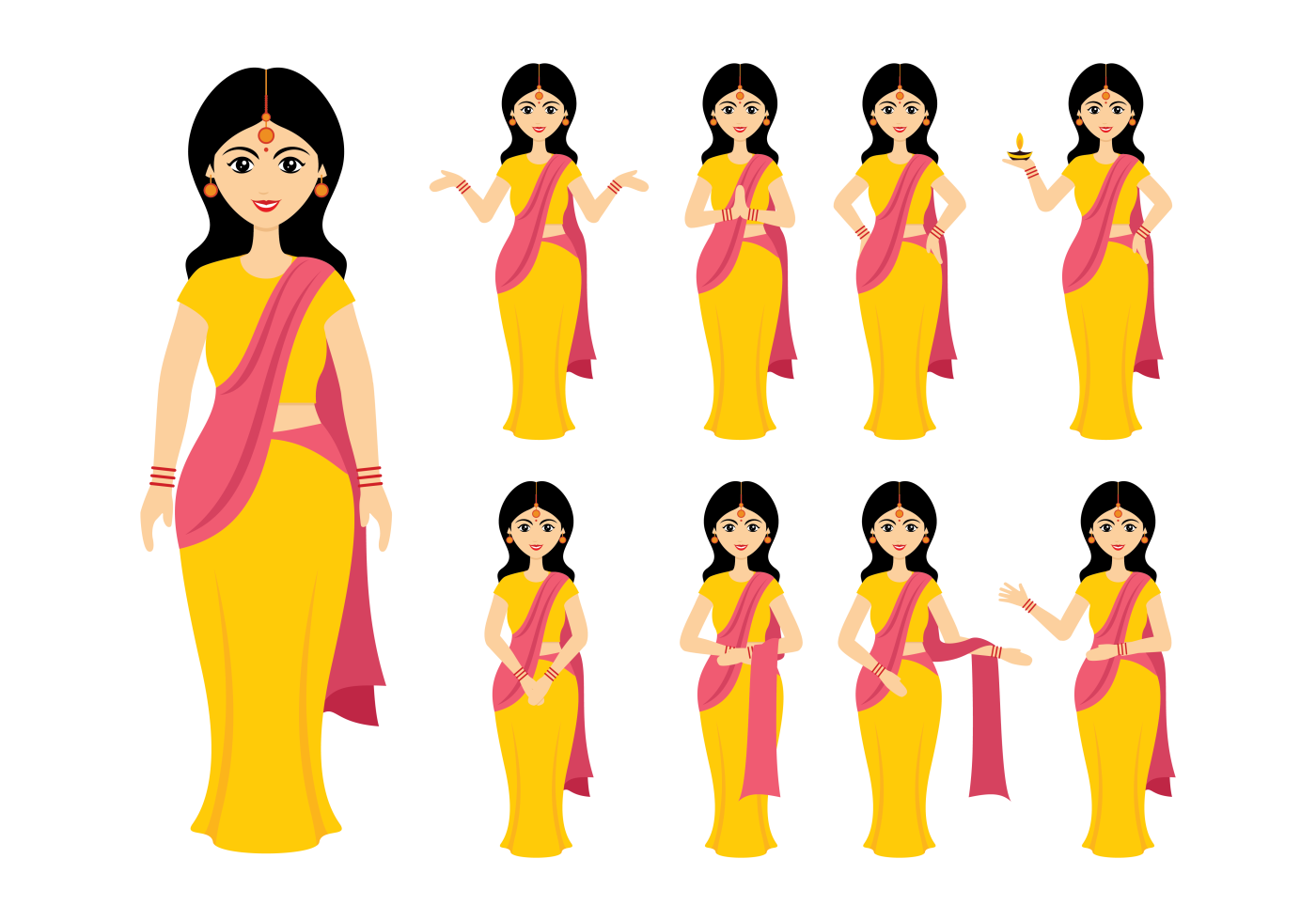 Download Indian Woman Free Vector Art - (30,217 Free Downloads)