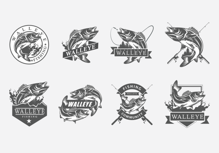 Walleye Vector Labels