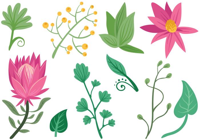 Free Simple Flowers Vectors