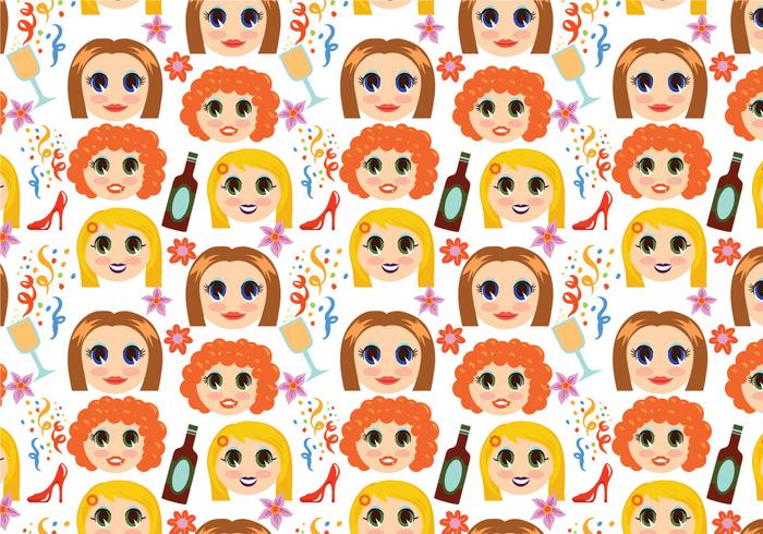 Free Girls Night Pattern Vectors Free Girls Night Pattern Vectors