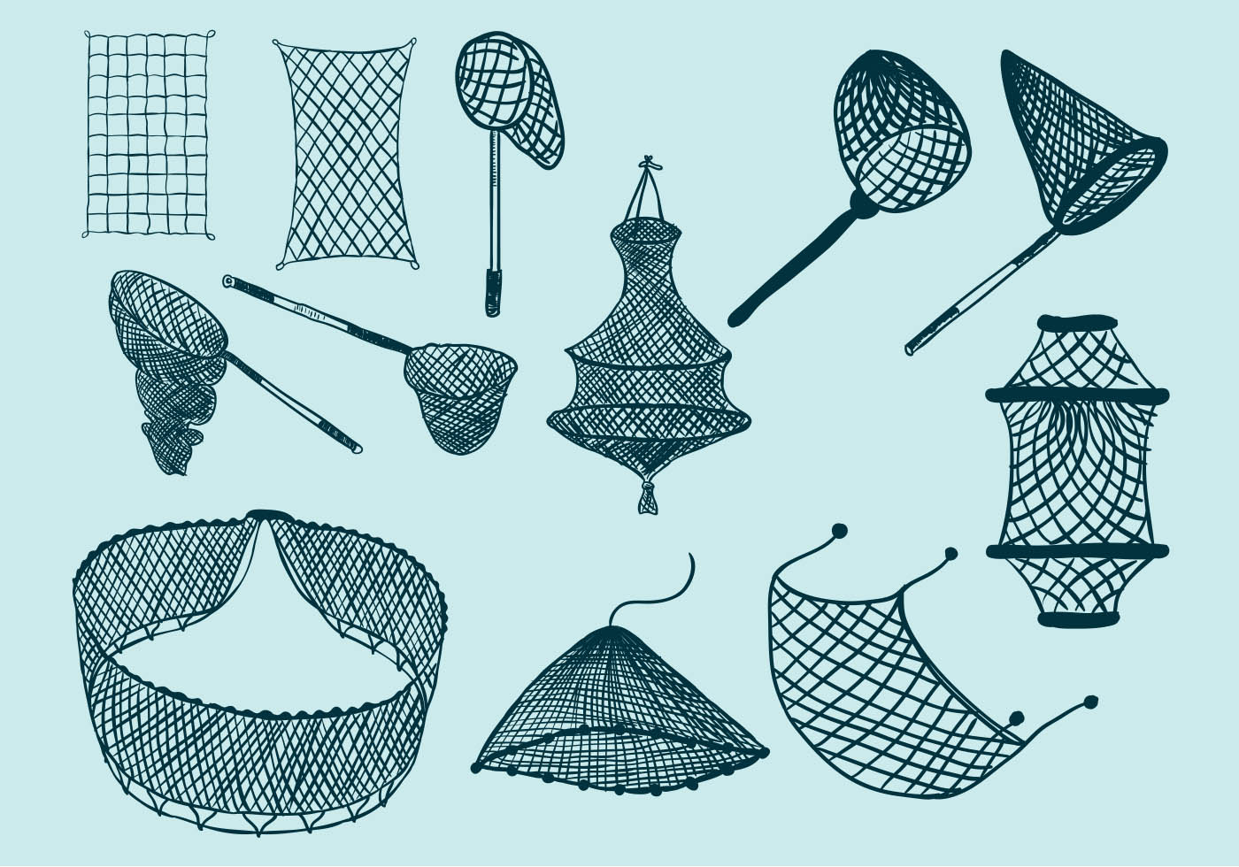 Download Fishing Net Icon - Download Free Vectors, Clipart Graphics ...