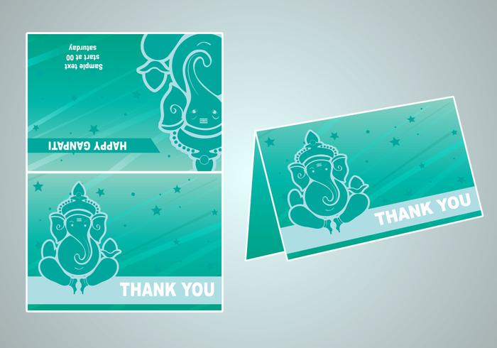 Vector invitation of happy ganpati