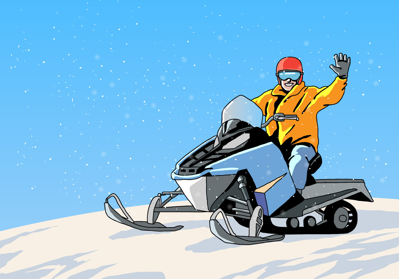 Download the Snowmobile Tour Vector 129543