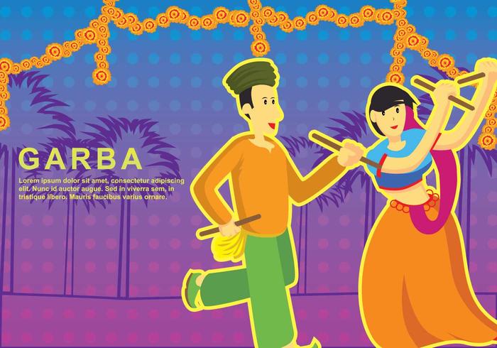 Free Garba Illustration vector