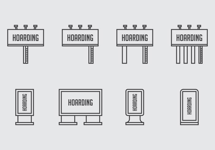 Hoarding Icons vector