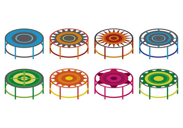 Set Of Trampoline Vectors Set Of Trampoline Vectors