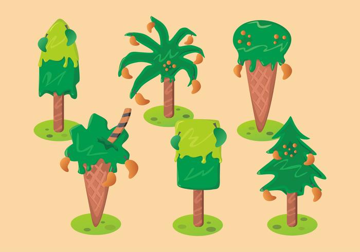 Mango Tree Vector Set