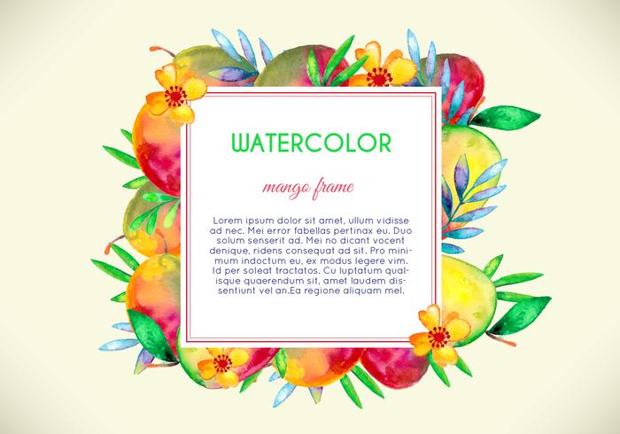 Watercolor Mango and Fruit Illustration vector