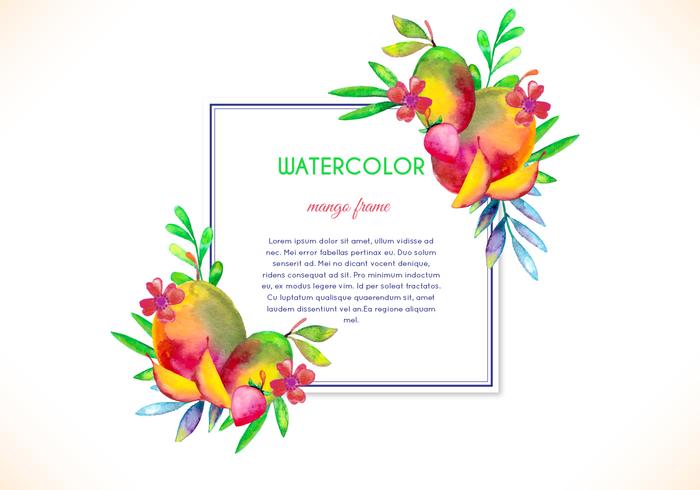 Free Vector Watercolor Mango Frame