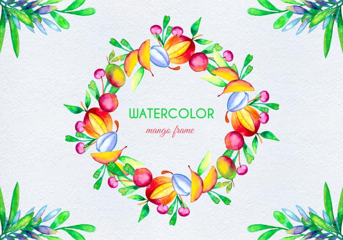 Vector Watercolor Fruit Illustration Vector Watercolor Fruit Illustration