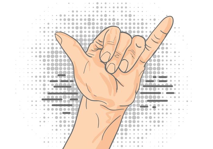 Shaka Sign Gesture vector