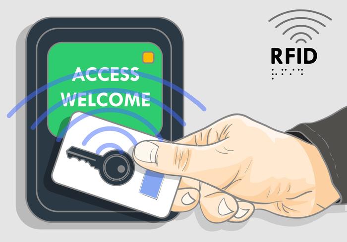 Keylock With Rfid Illustration vector