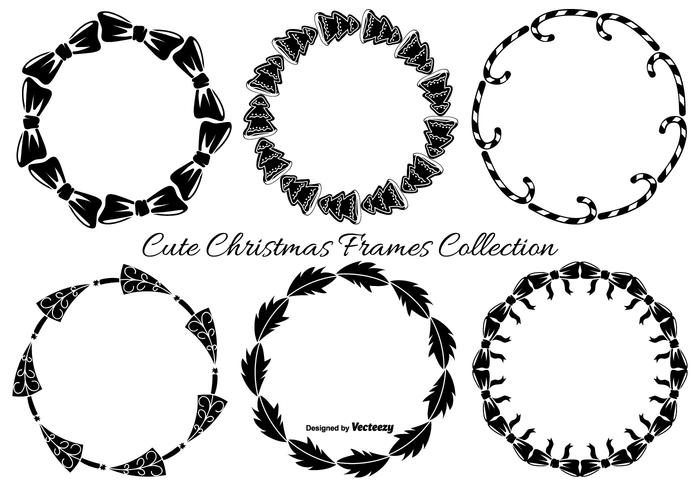 Cute Hand Drawn Christmas Frames Cute Hand Drawn Christmas Frames
