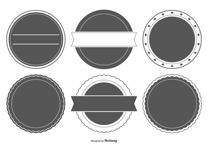 Formas en blanco de la insignia vector