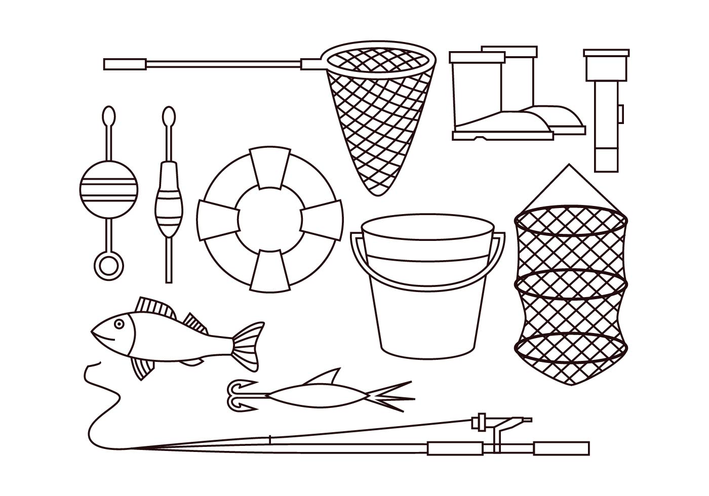 26 best ideas for coloring Fishing Net Coloring Page