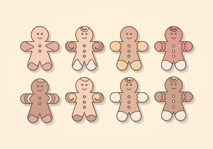 Vector Gingerbread Man Collection