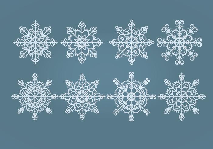 Vector Snowflakes Set