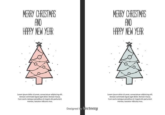 Christmas and New Year Vector Background