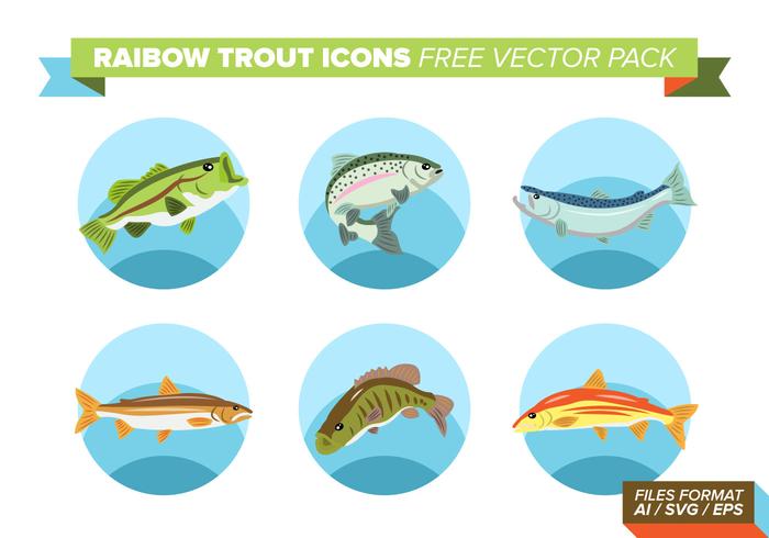 Rainbow Trout Icons Free Vector Pack Rainbow Trout Icons Free Vector Pack