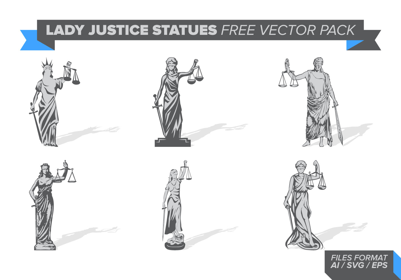 Lady Justice Statue Free Vector Pack 129784 Vector Art at Vecteezy