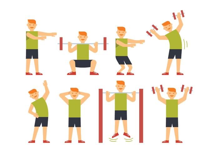 Sportsman training vectors Sportsman training vectors