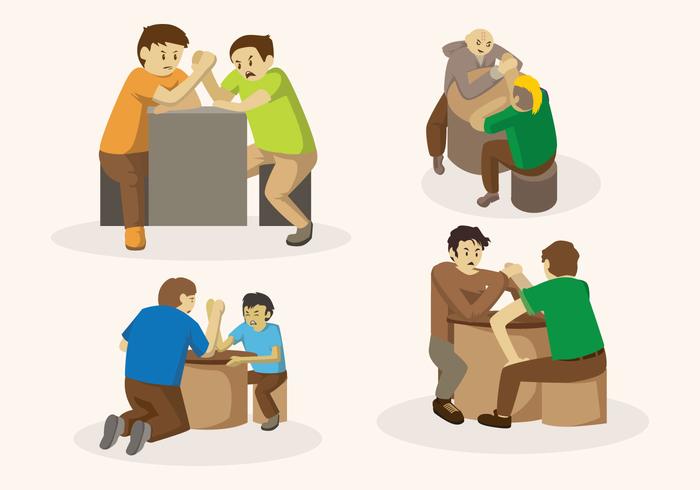 Arm Wrestling Vector