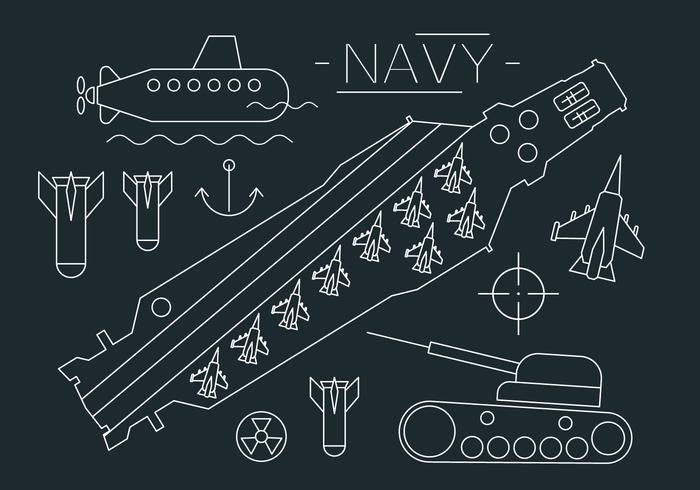 Aircraft Carrier Vector Illustration