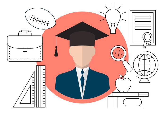 Graduation Icons vector